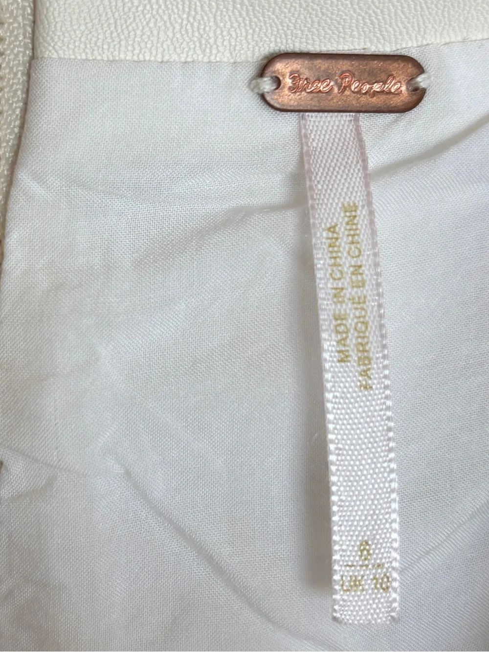 Free People White Faux Leather Mini Skirt